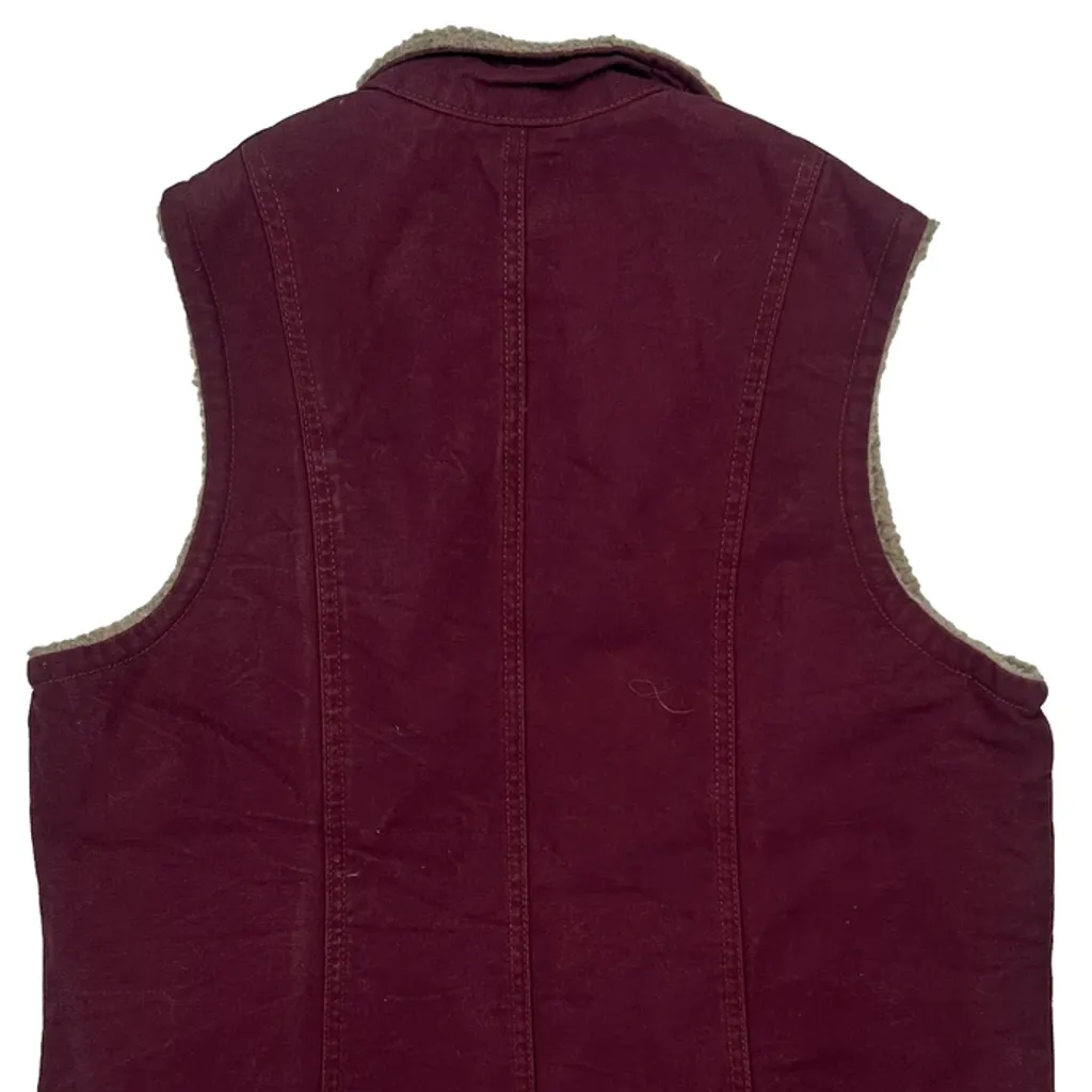 Lincoln Workwear Jacket - Small Burgundy Cotton - Image 6