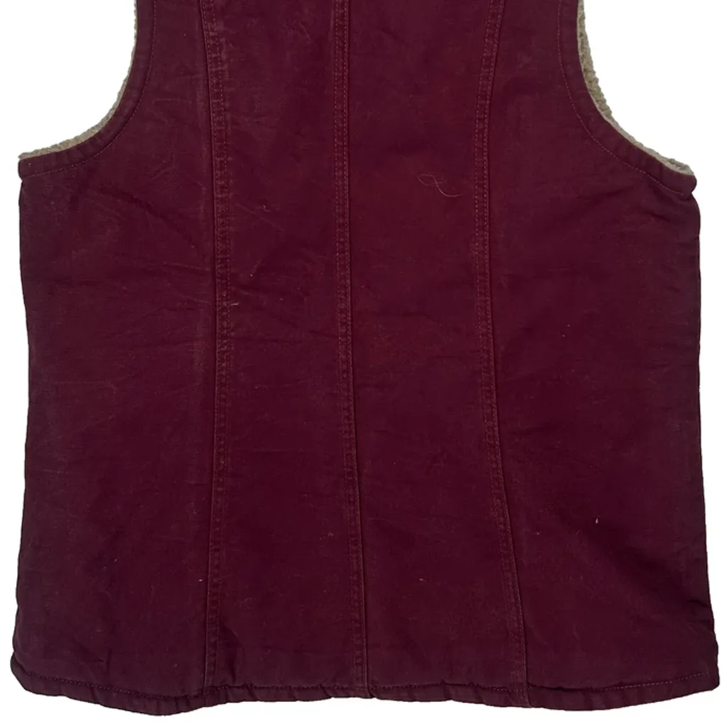Lincoln Workwear Jacket - Small Burgundy Cotton - Image 7