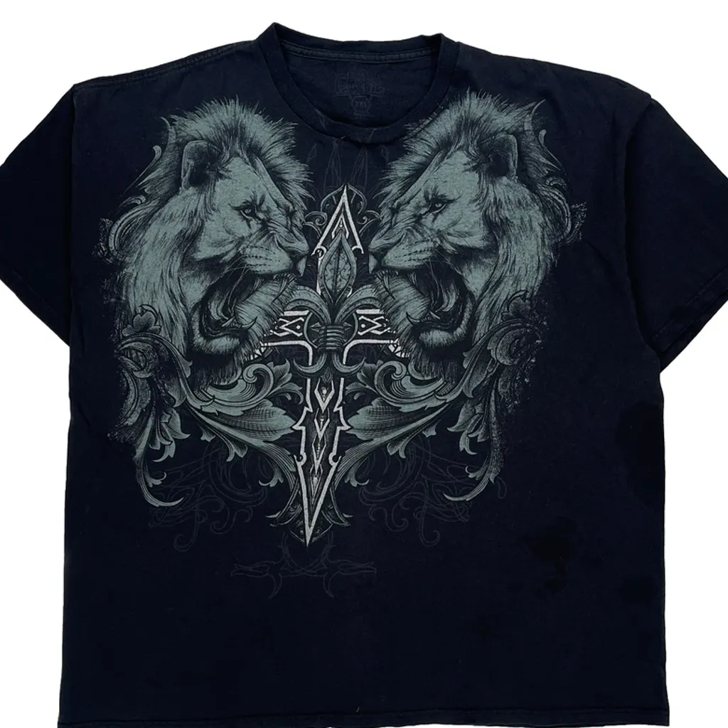 Lion Graphic Mma Elite Graphic T-Shirt - Medium Black Cotton - Image 5
