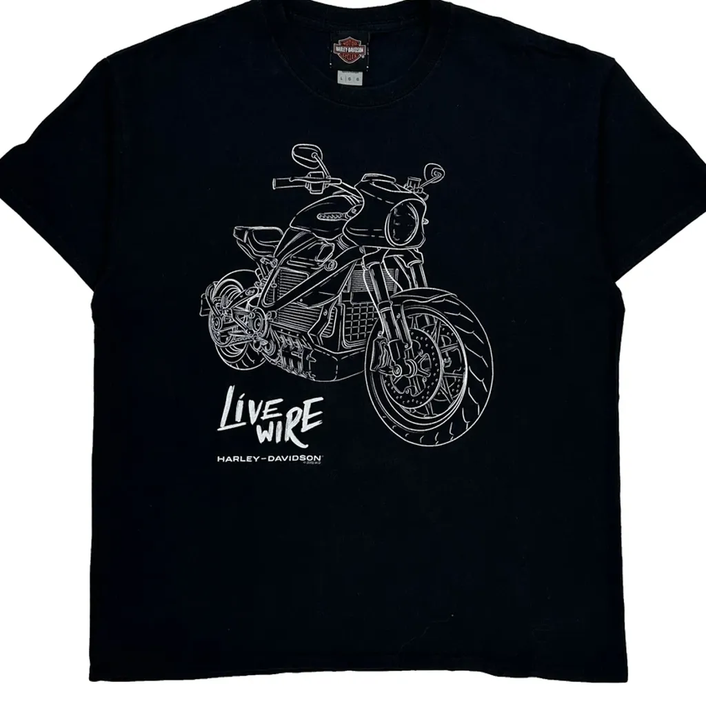 Livewire Harley Davidson Graphic T-Shirt - Large Black Cotton - Image 5