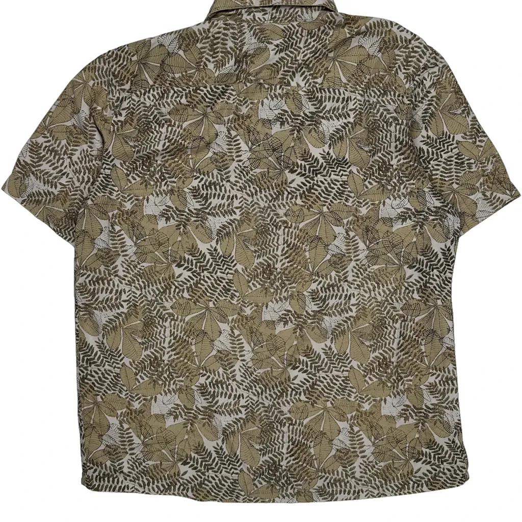 Liz Claiborne Short Sleeve Shirt - Large Beige Cotton - Image 6