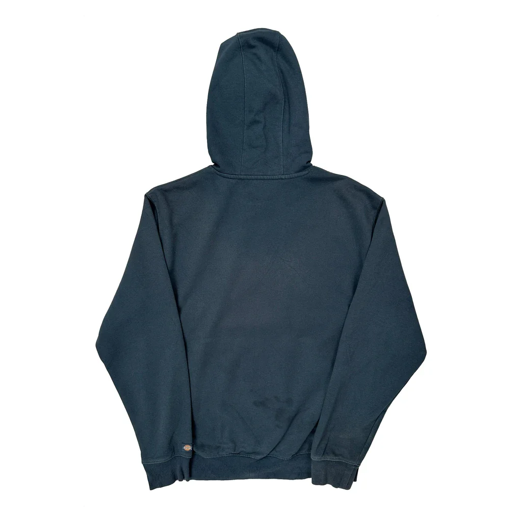 Logo Print Dickies Hoodie - Medium Blue Cotton - Image 2