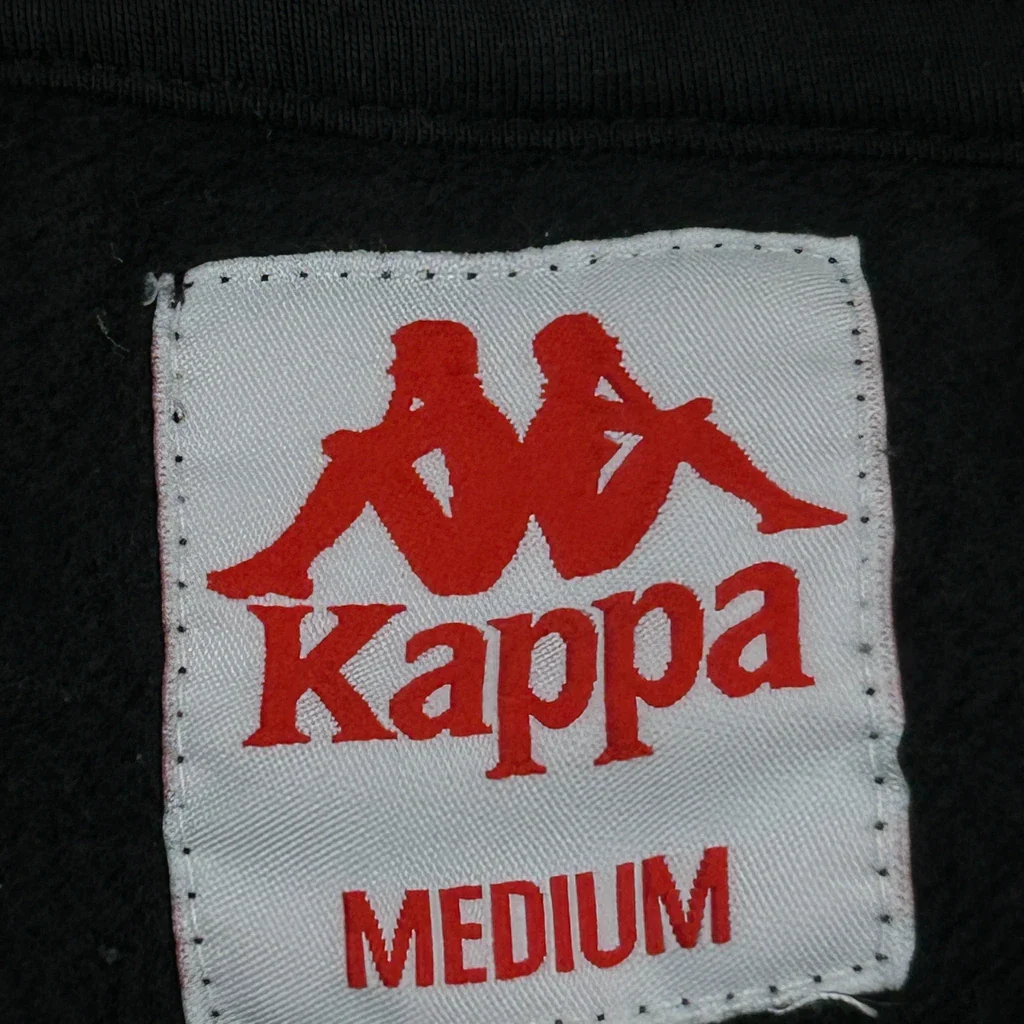 Logo Print Kappa Hoodie - Medium Black Cotton - Image 3