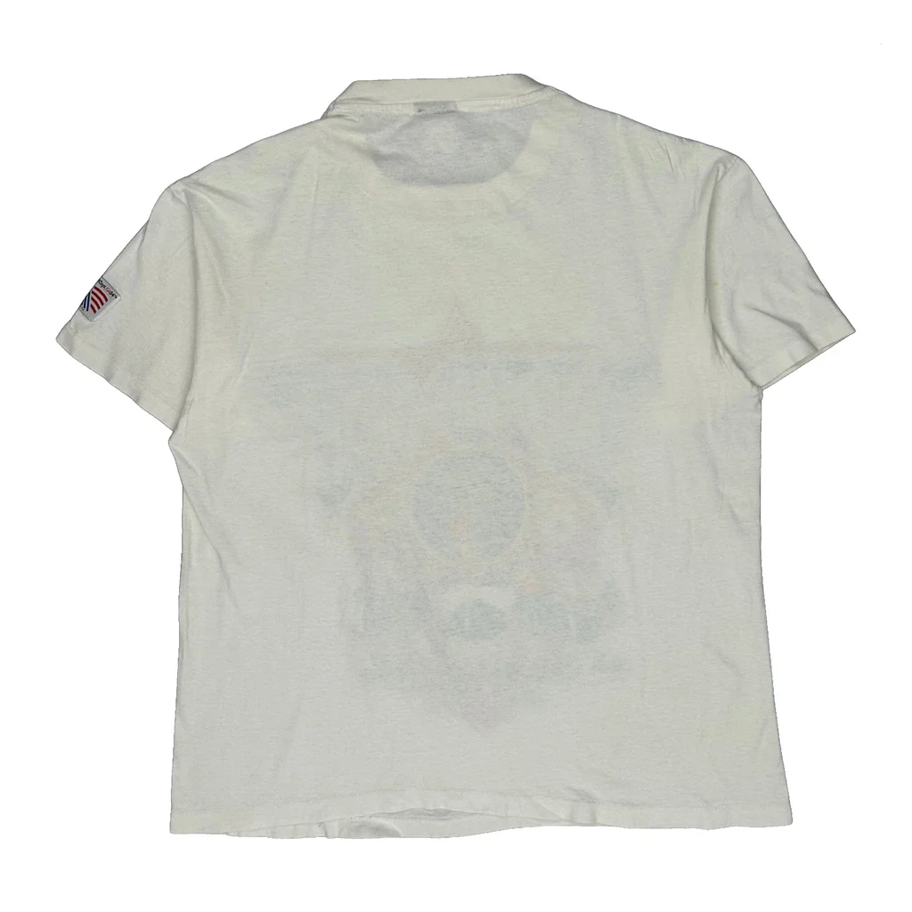 Looney Tunes World Cup Looney Tunes Graphic T-Shirt - XL White Cotton - Image 2