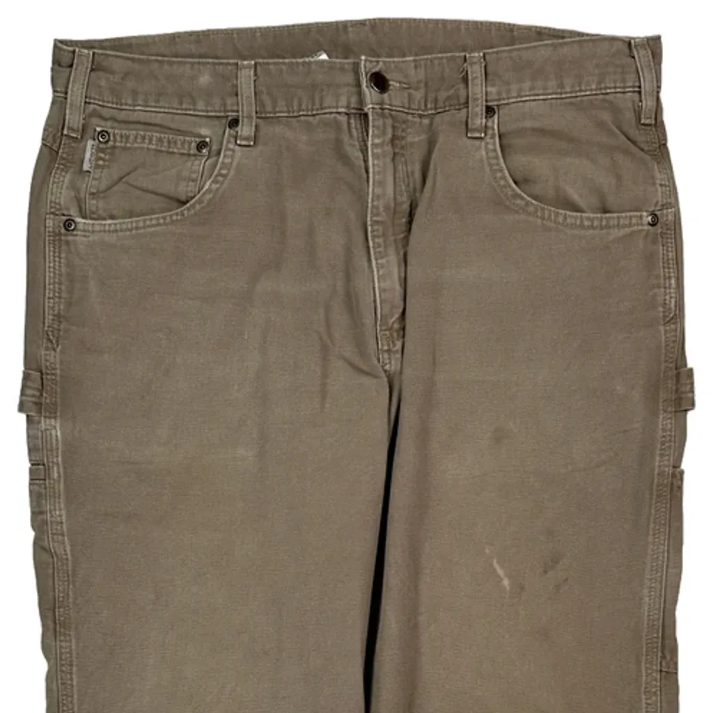 Loose Fit Carhartt B159 Mus Carpenter Trousers - 35W 30L Brown Cotton - Image 9