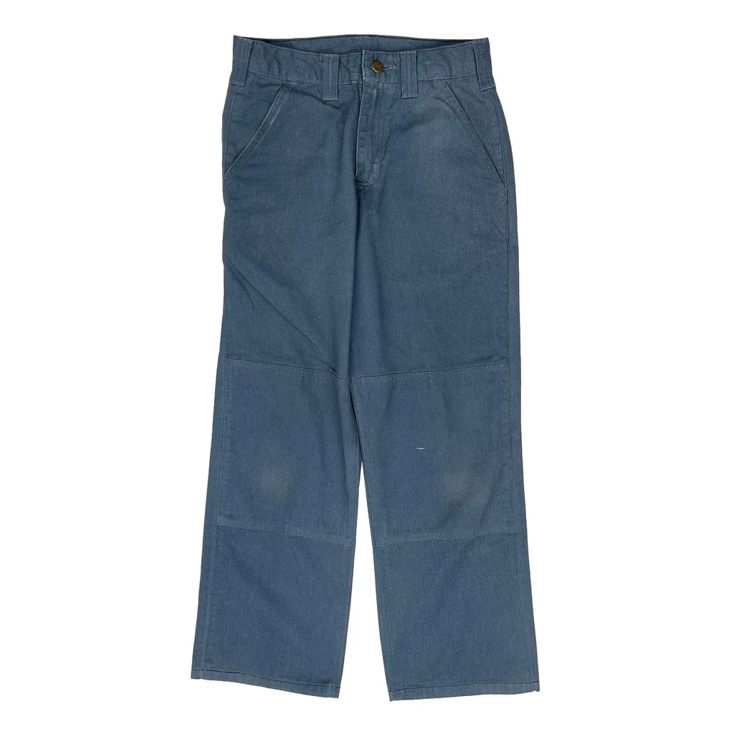 Loose Fit Carhartt Double Knee Carpenter Chinos - 28W 27L Blue Cotton - Image 2