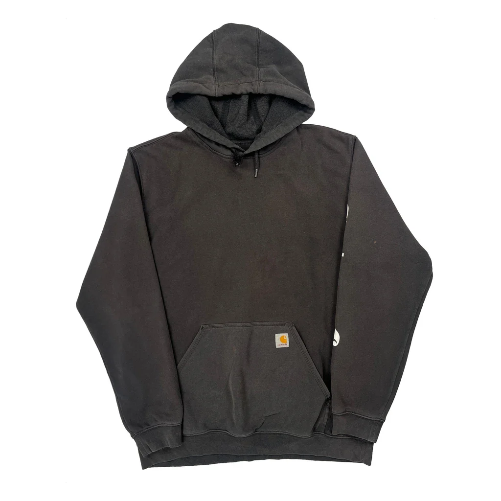 Loose Fit Carhartt Spellout Hoodie - XL Black Cotton