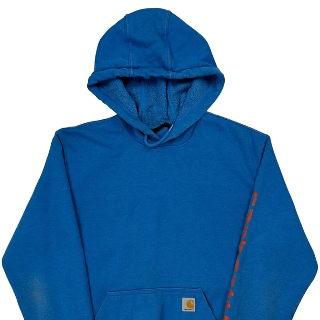 Loose Fit Carhartt Hoodie - Medium Blue Cotton - Image 5