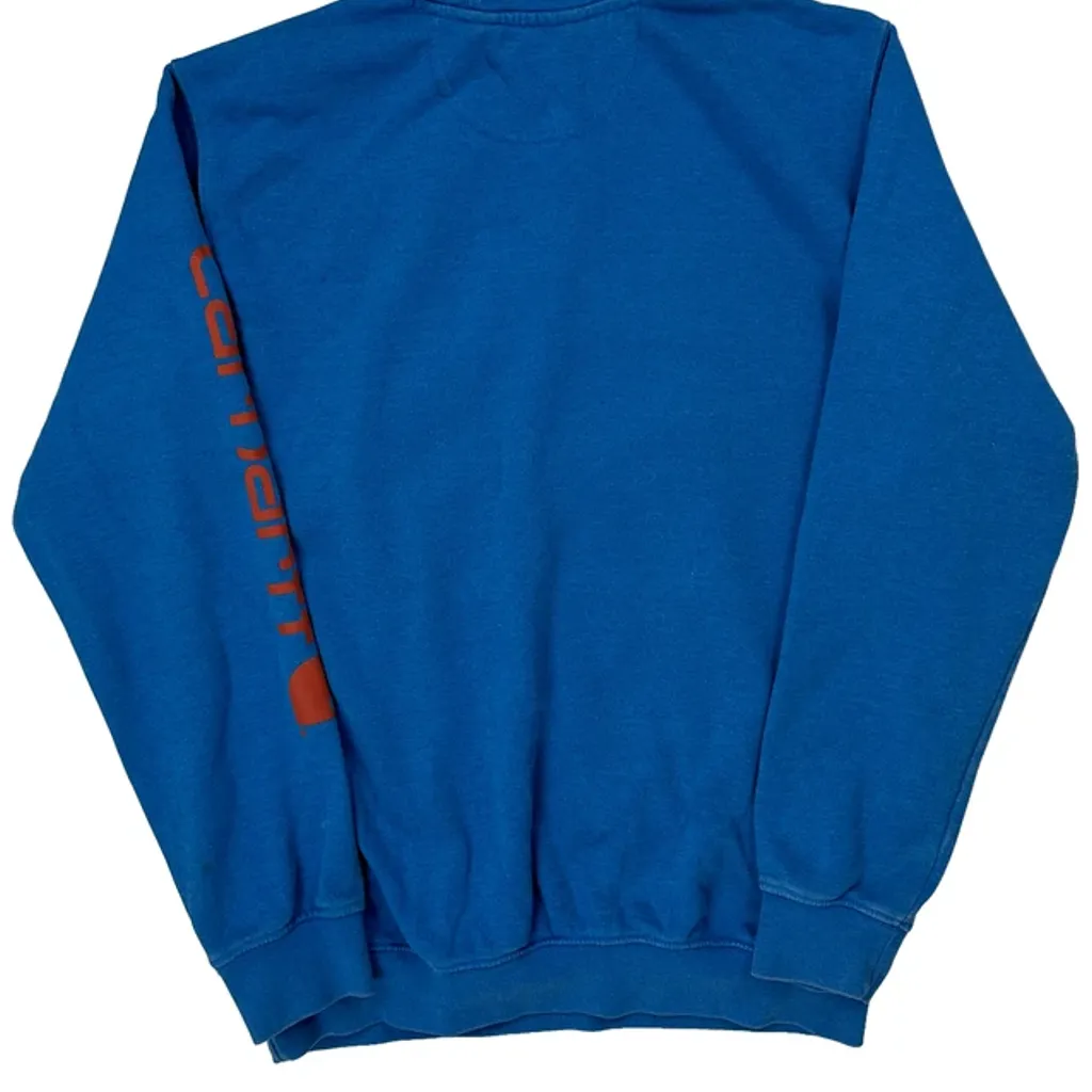 Loose Fit Carhartt Hoodie - Medium Blue Cotton - Image 6