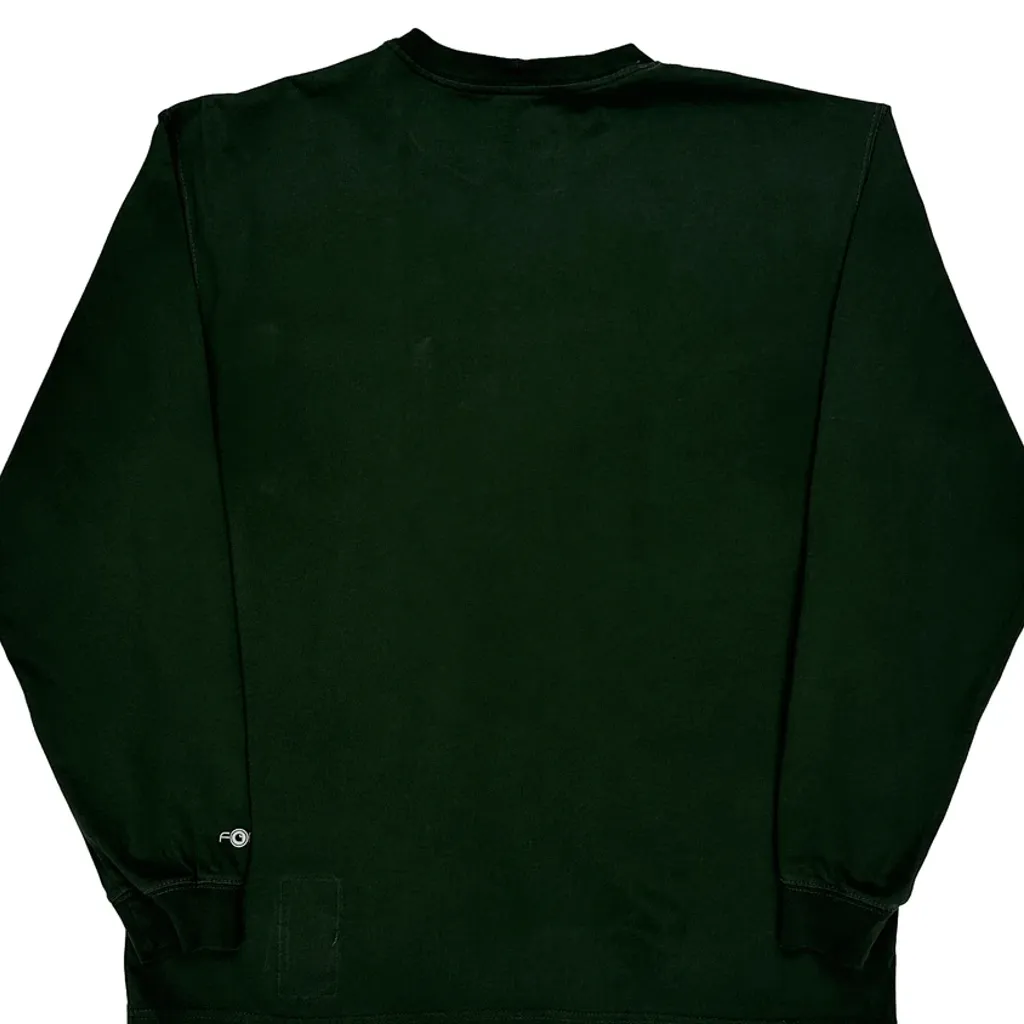 Loose Fit Carhartt Long Sleeve T-Shirt - Medium Green Cotton - Image 6