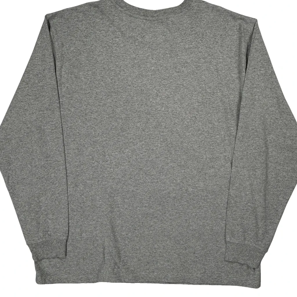 Loose Fit Carhartt Long Sleeve T-Shirt - XL Grey Cotton - Image 7