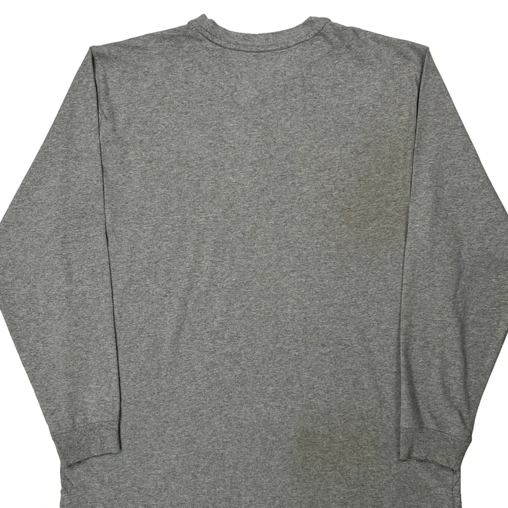 Loose Fit Carhartt Long Sleeve T-Shirt - XL Grey Cotton - Image 6