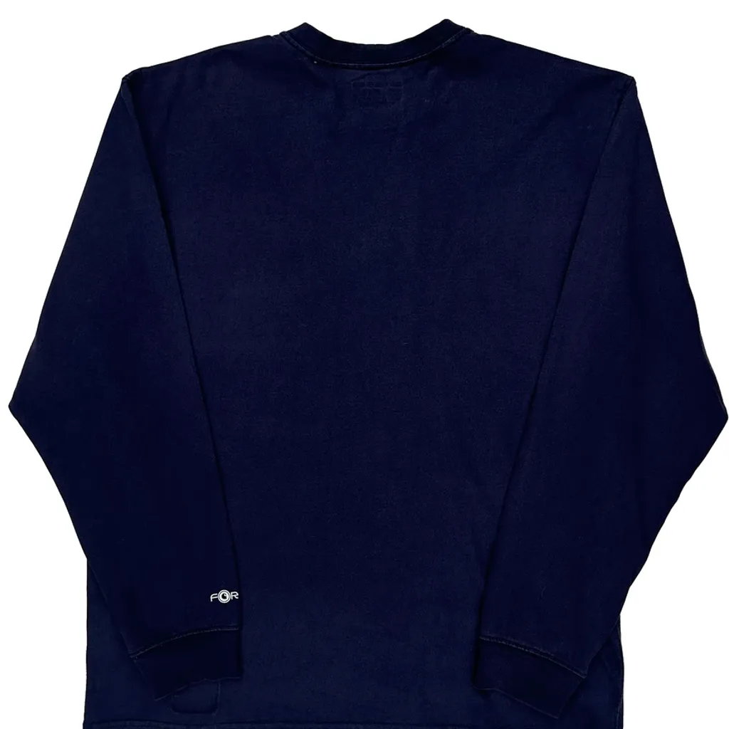 Loose Fit Carhartt Long Sleeve T-Shirt - Medium Navy Cotton - Image 7