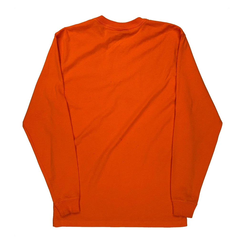 Loose Fit Carhartt Long Sleeve T-Shirt - Small Orange Cotton - Image 2
