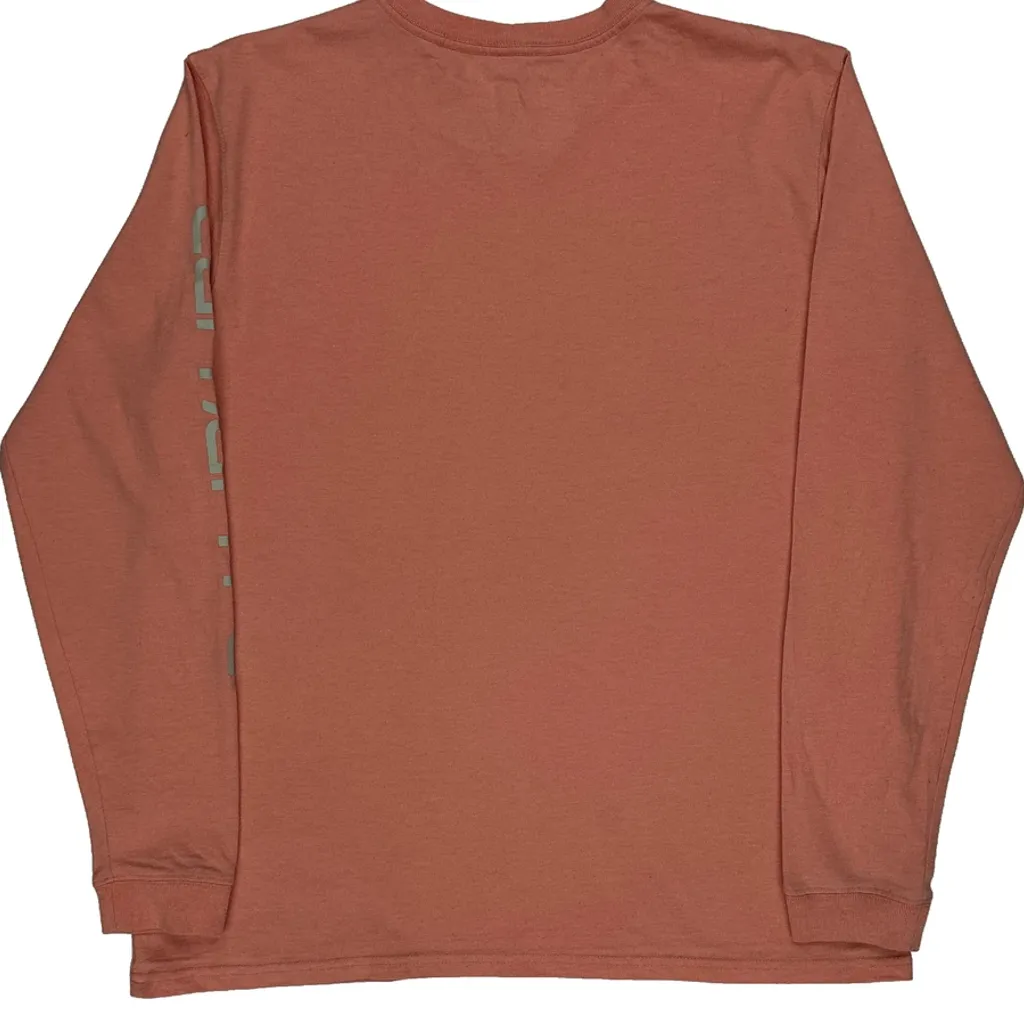 Loose Fit Carhartt Long Sleeve T-Shirt - Large Orange Cotton - Image 7