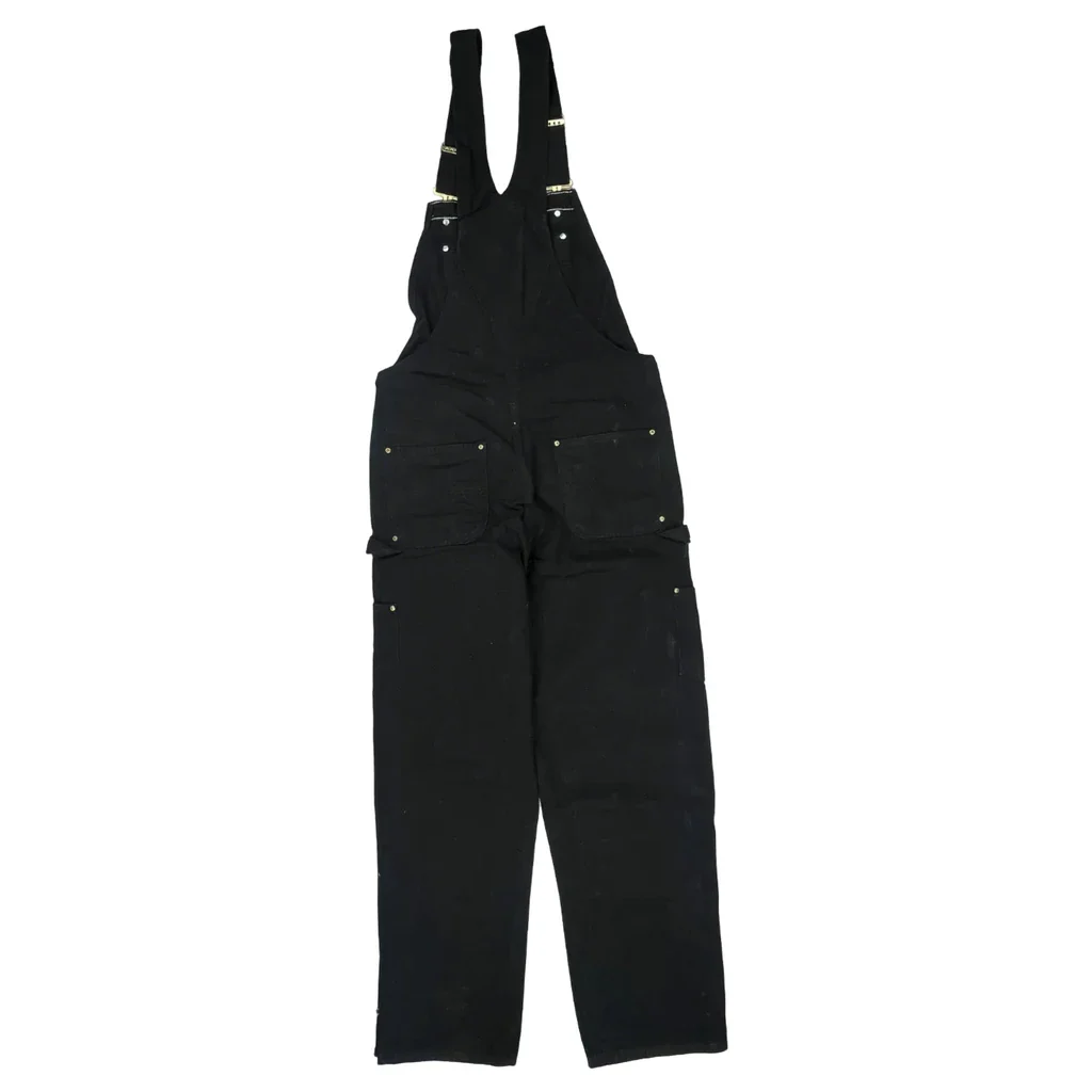 Loose Fit Carhartt Double Knee Overalls - 34W 34L Black Cotton - Image 2