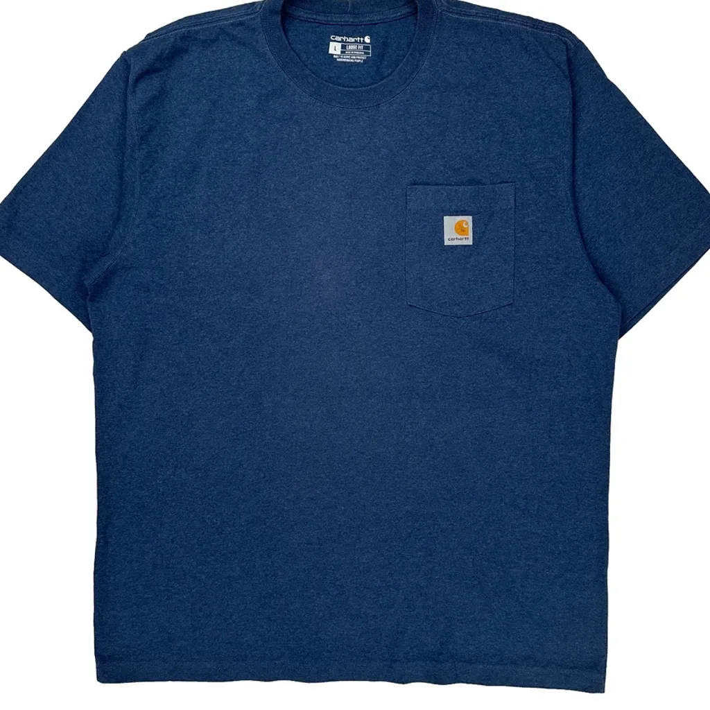 Loose Fit Carhartt T-Shirt - Large Blue Cotton - Image 5