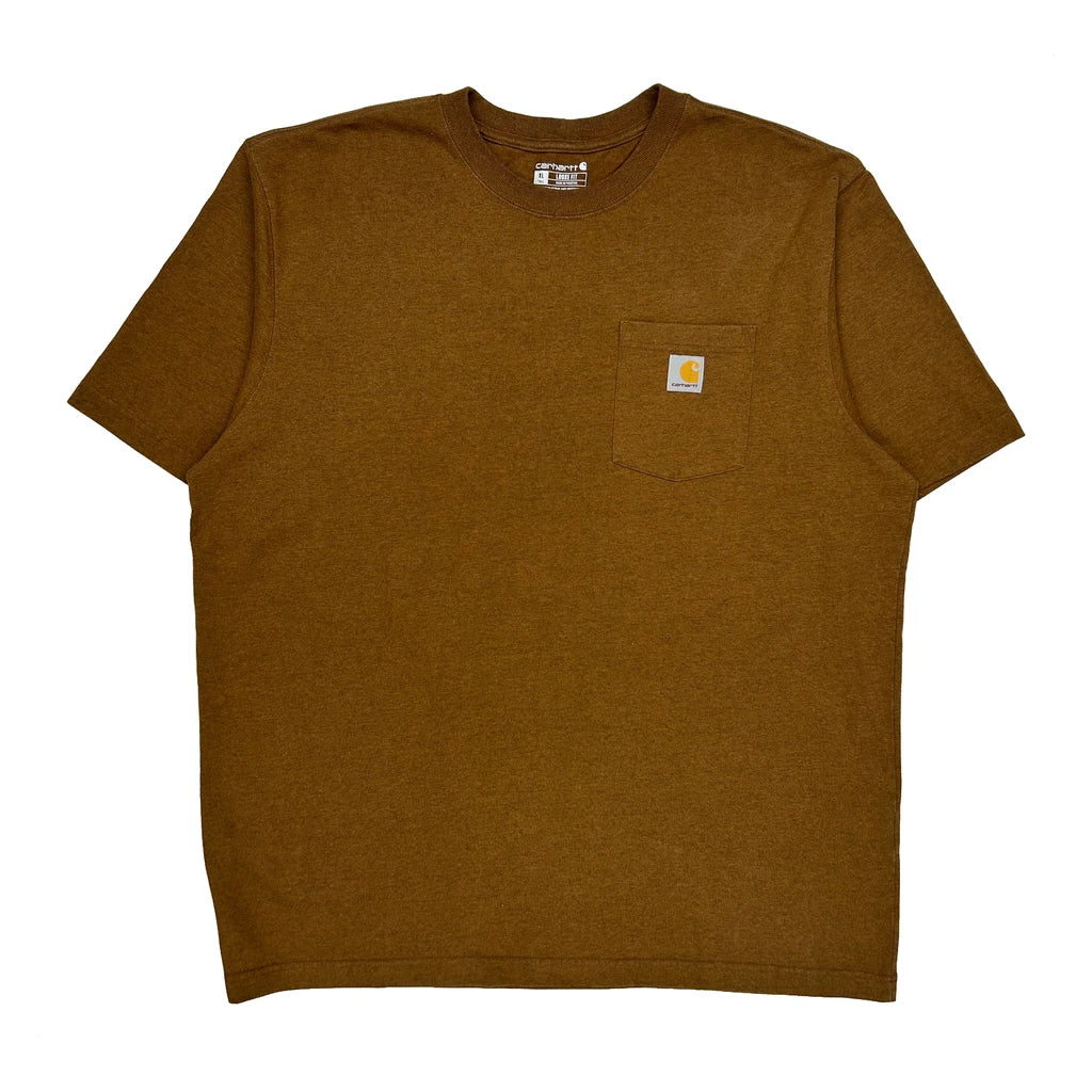 Loose Fit Carhartt Tall T-Shirt - XL Brown Cotton