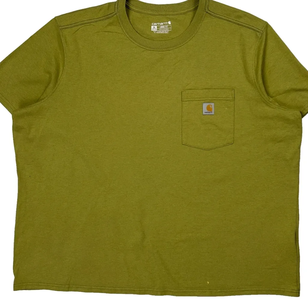 Loose Fit Carhartt T-Shirt - 2XL Green Cotton - Image 5