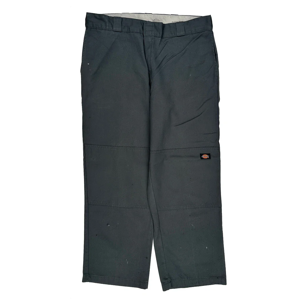 Loose Fit Dickies Double Knee Carpenter Trousers - 36W 29L Black Cotton Blend - Image 2