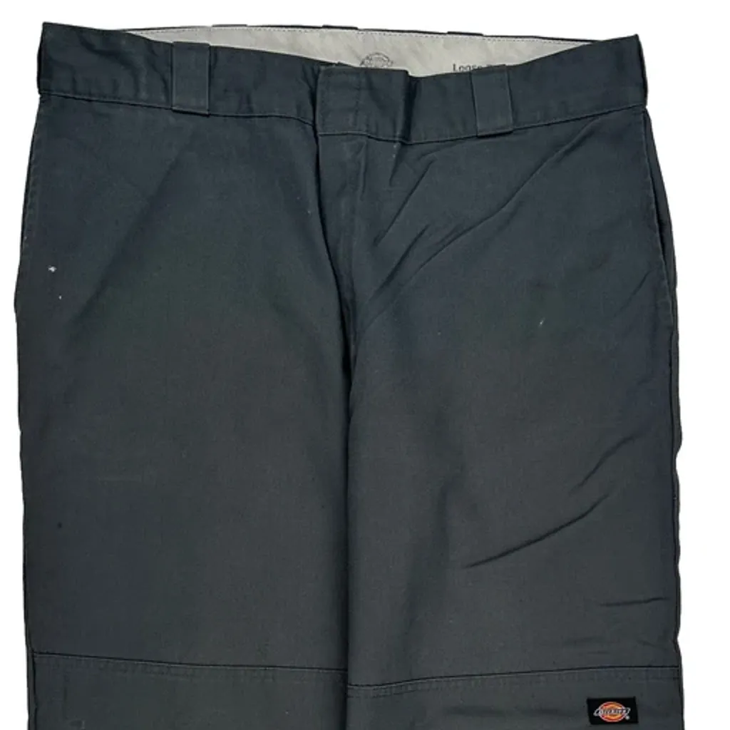 Loose Fit Dickies Double Knee Carpenter Trousers - 36W 29L Black Cotton Blend - Image 9