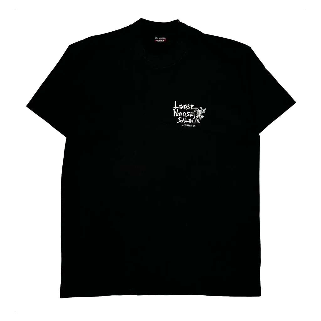 Loose Moose Saloon Fruit Of The Loom Single Stitch T-Shirt - XL Black Cotton Blend