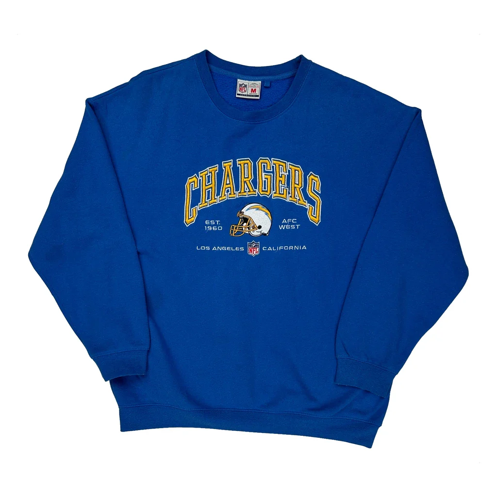 Los Angeles Chargers Nfl Football Sweatshirt - Medium Blue Cotton