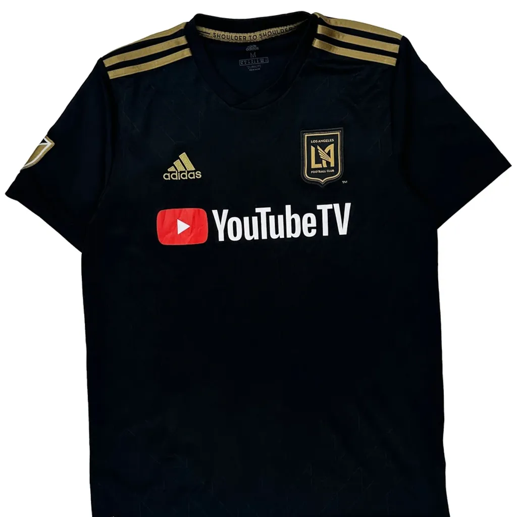 Los Angeles Football Club Adidas Football Shirt - Medium Black Polyester - Image 4
