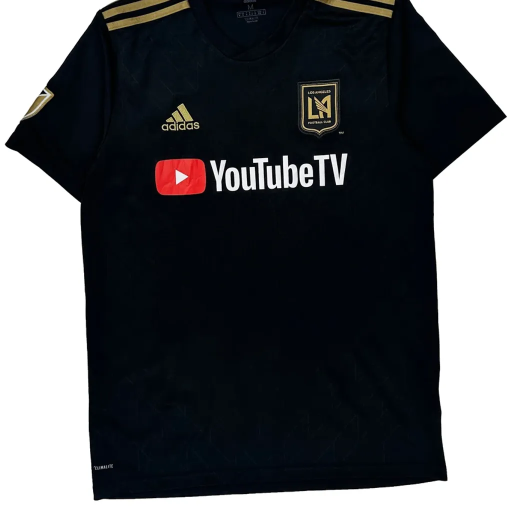 Los Angeles Football Club Adidas Football Shirt - Medium Black Polyester - Image 5