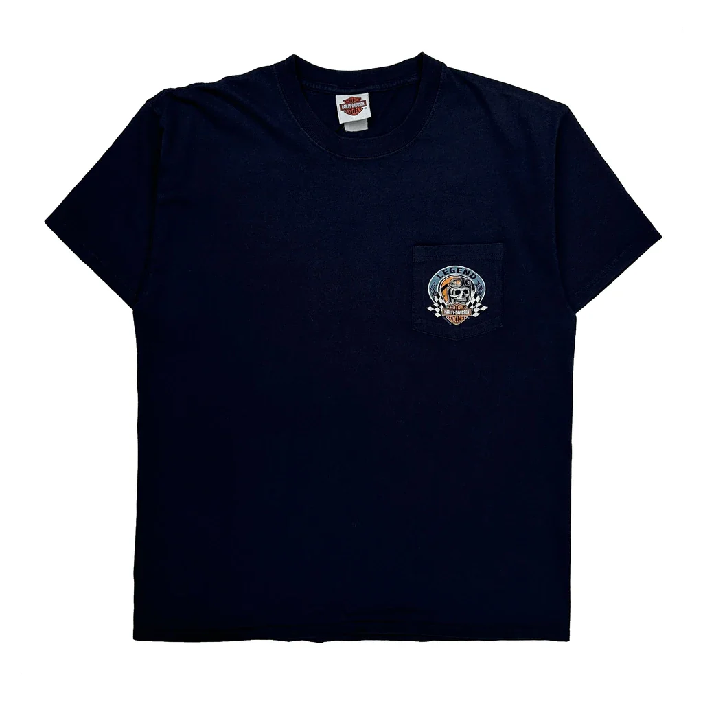 Los Angeles Harley-Davidson Harley Davidson Graphic T-Shirt - Large Navy Cotton