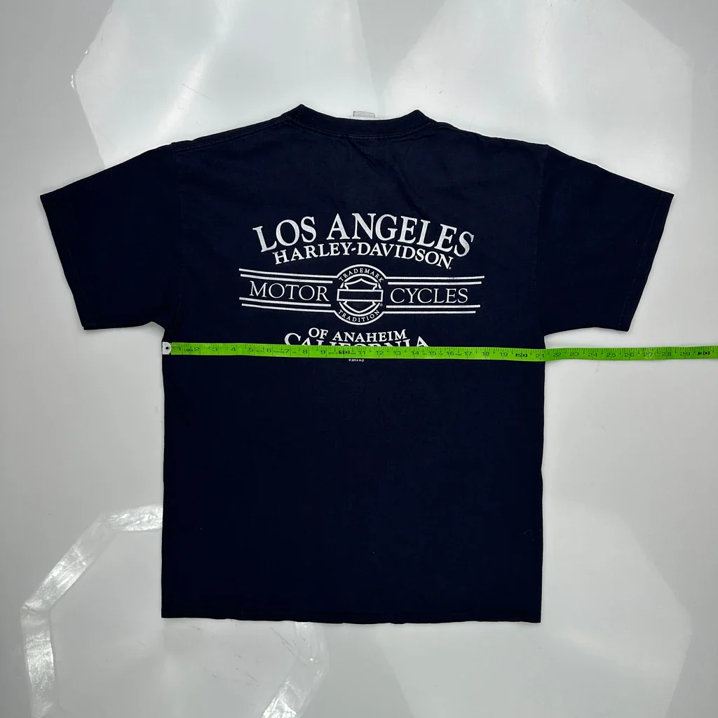 Los Angeles Harley-Davidson Harley Davidson Graphic T-Shirt - Large Navy Cotton - Image 3