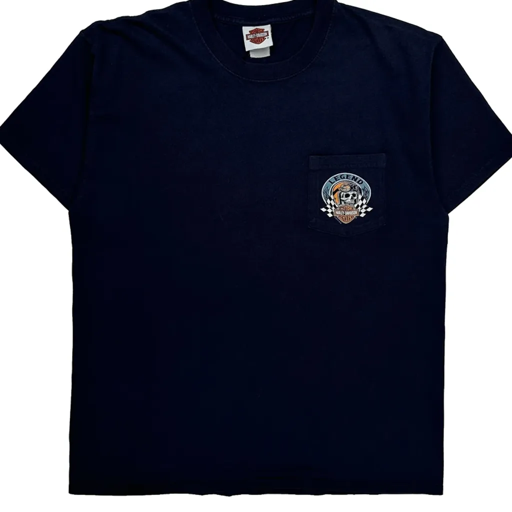 Los Angeles Harley-Davidson Harley Davidson Graphic T-Shirt - Large Navy Cotton - Image 5
