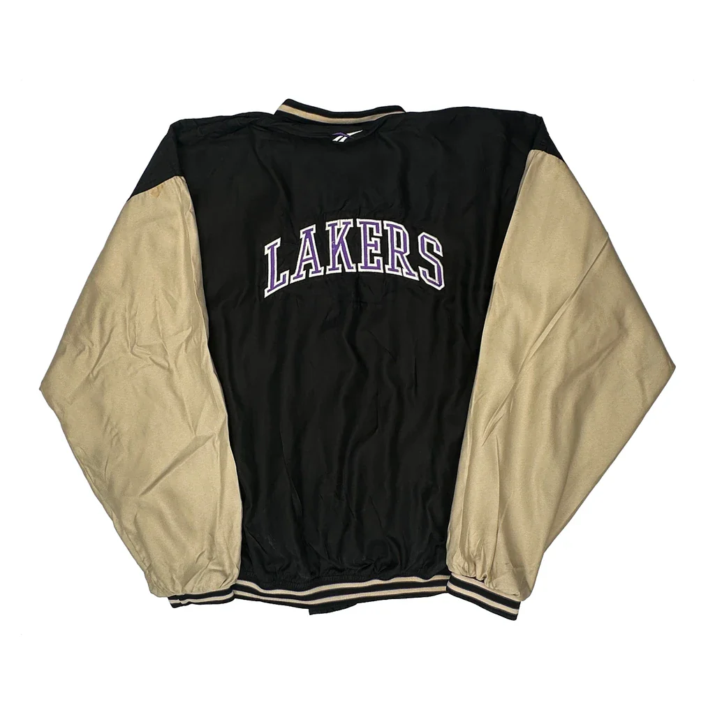Los Angeles Lakers Reebok Nba Varsity Jacket - 2XL Black Polyester - Image 2