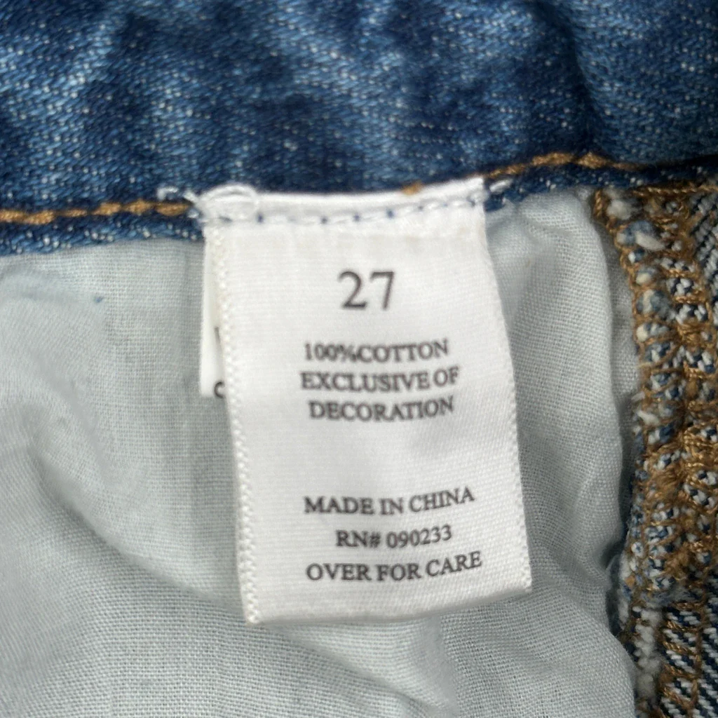 Los Angeles Playboy Double Knee Carpenter Jeans - 27W UK 8 Blue Cotton - Image 6