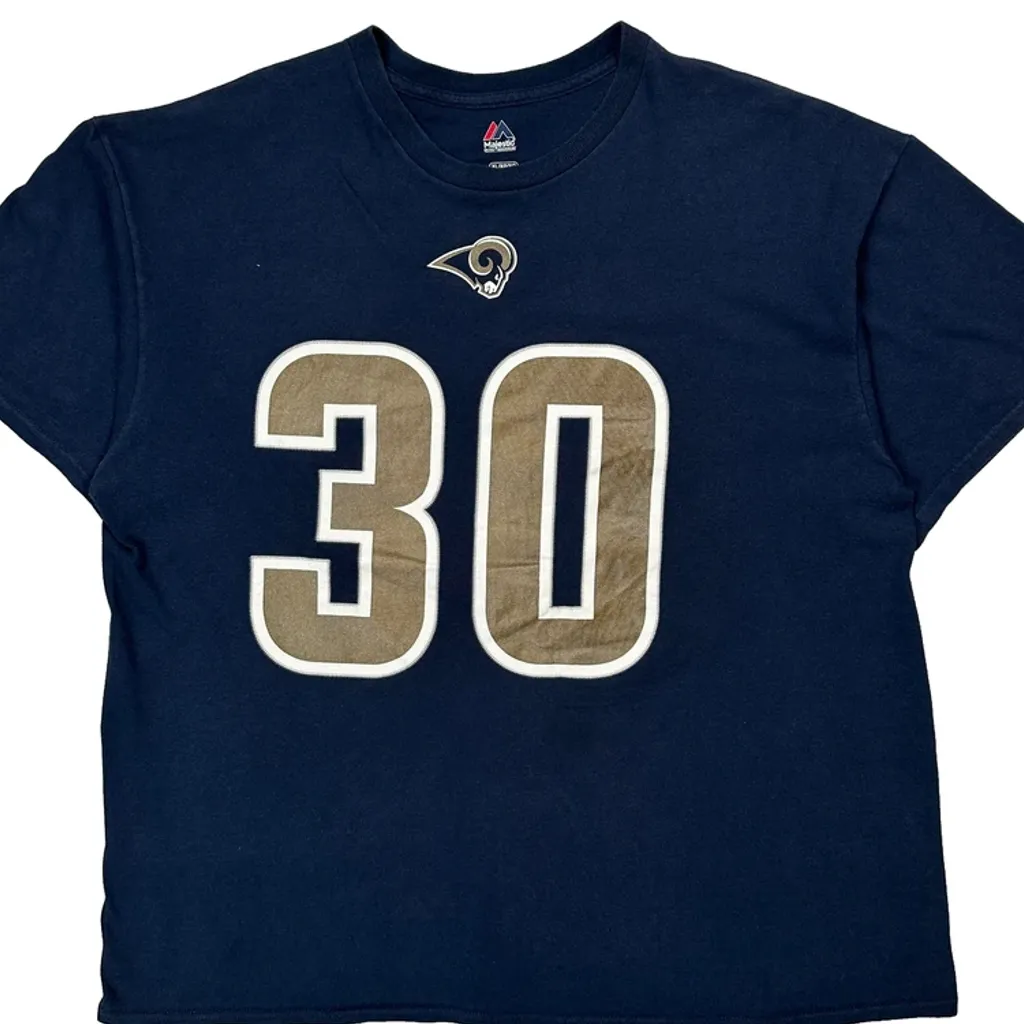 Los Angeles Rams Majestic Nfl T-Shirt - XL Blue Cotton - Image 4
