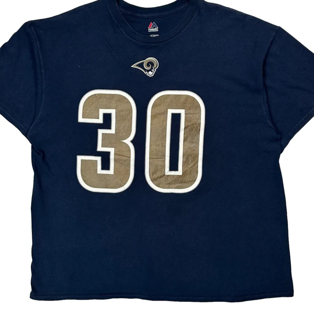 Los Angeles Rams Majestic Nfl T-Shirt - XL Blue Cotton - Image 5