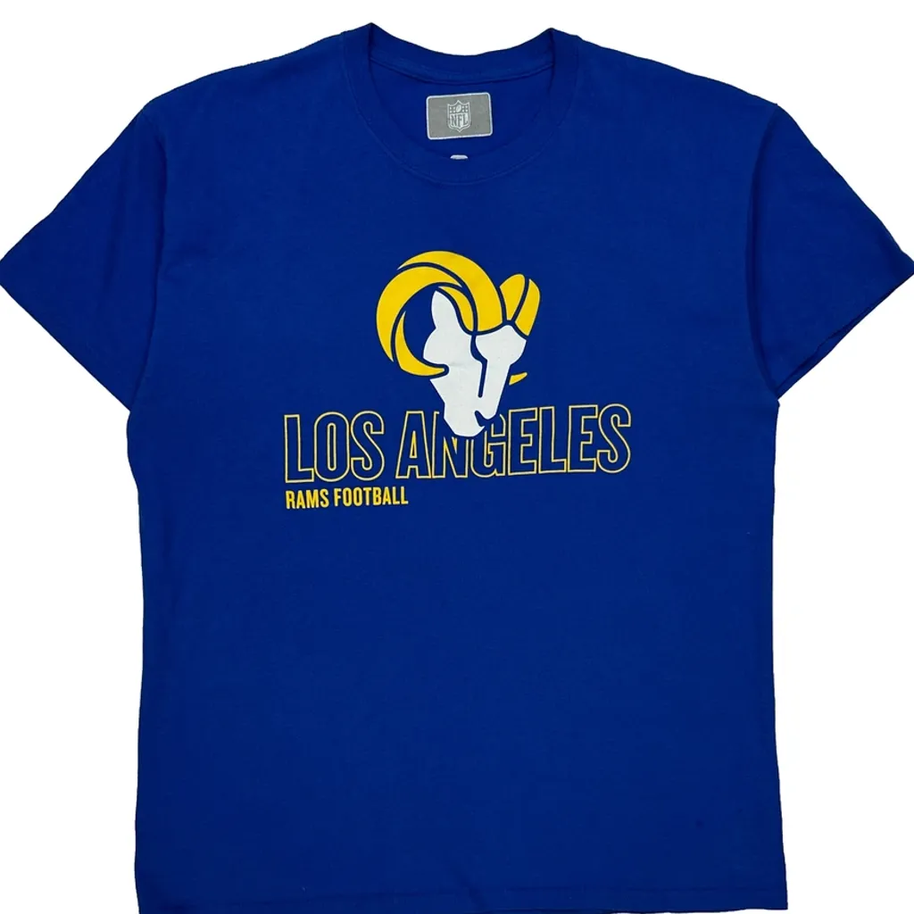 Los Angeles Rams Nfl T-Shirt - Large Blue Cotton - Image 5