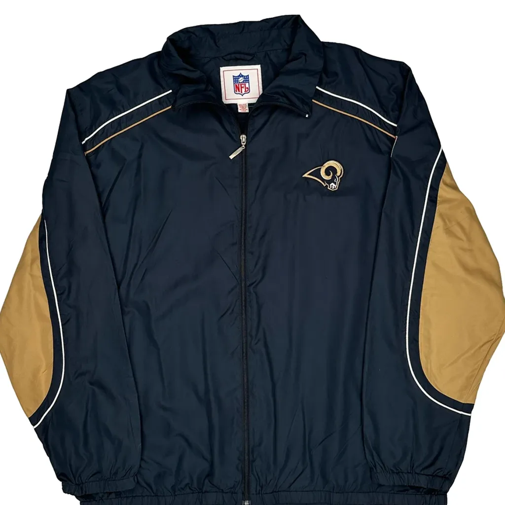 Los Angeles Rams Nfl Football Windbreaker - 2XL Navy Polyester - Image 4