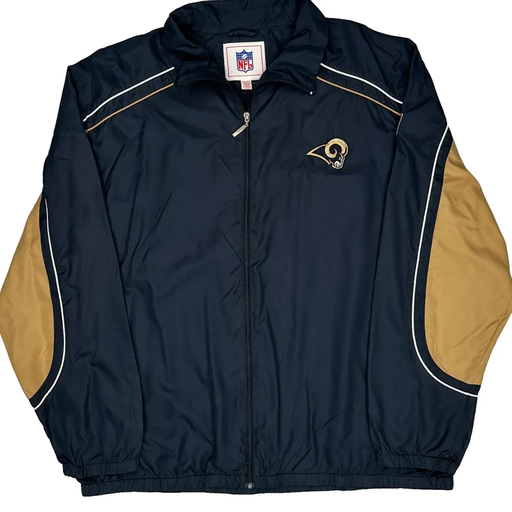Los Angeles Rams Nfl Football Windbreaker - 2XL Navy Polyester - Image 5