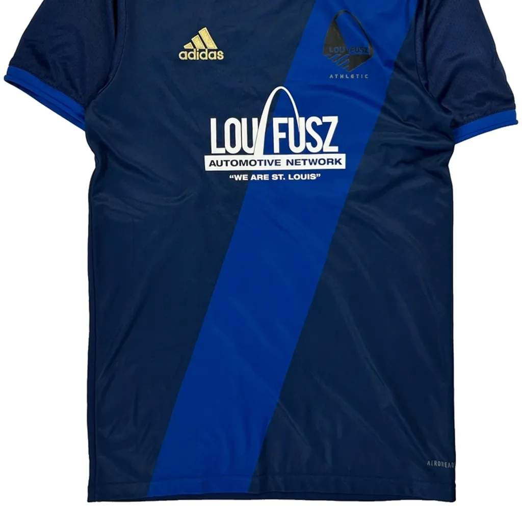 Lou Fusz Athletic Adidas Football Shirt - Small Navy Polyester - Image 4