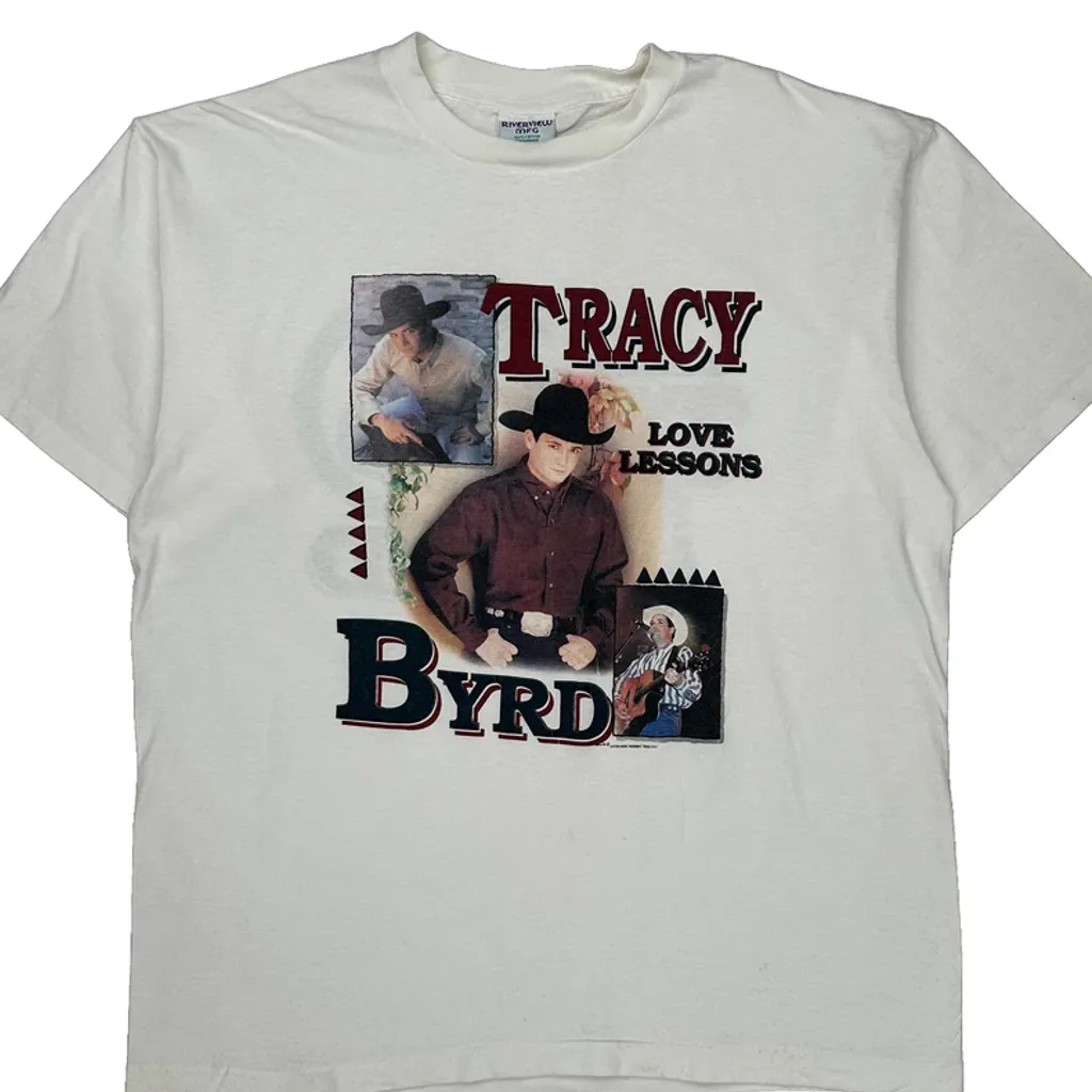 Tracy Byrd Love Lessons Riverview Mfg Single Stitch T-Shirt - XL White Cotton - Image 4