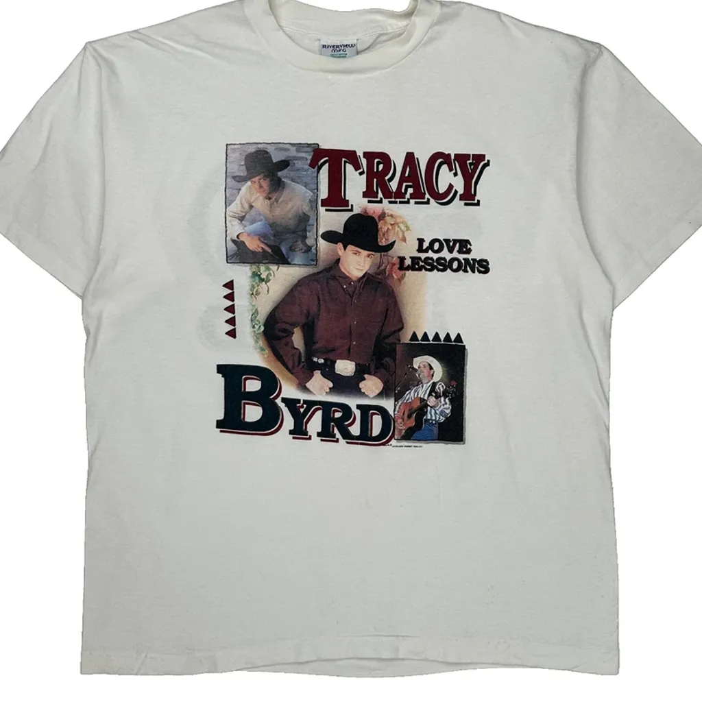 Tracy Byrd Love Lessons Riverview Mfg Single Stitch T-Shirt - XL White Cotton - Image 5