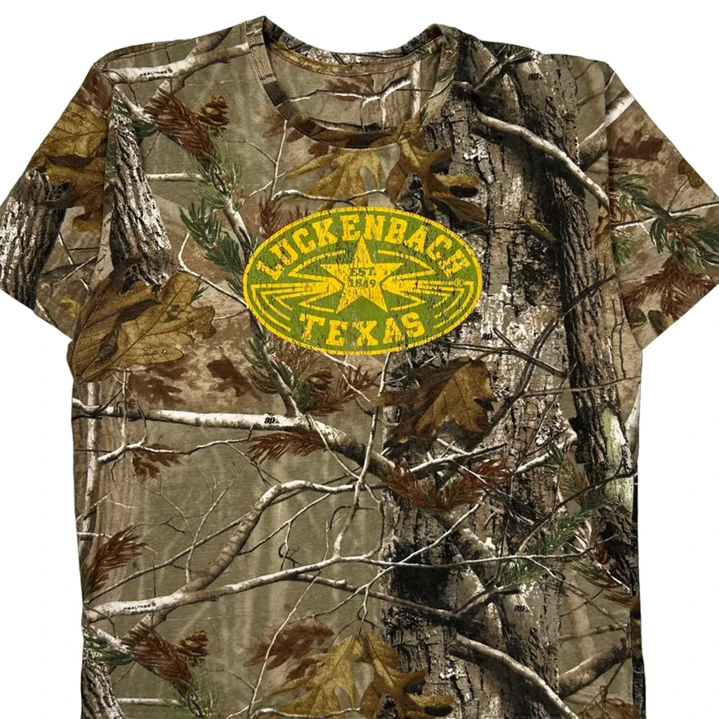 Luckenbach Texas Unbranded Camo T-Shirt - Large Camo Cotton - Image 4