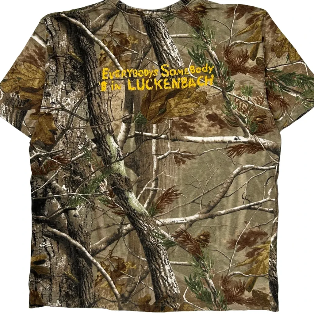 Luckenbach Texas Unbranded Camo T-Shirt - Large Camo Cotton - Image 6