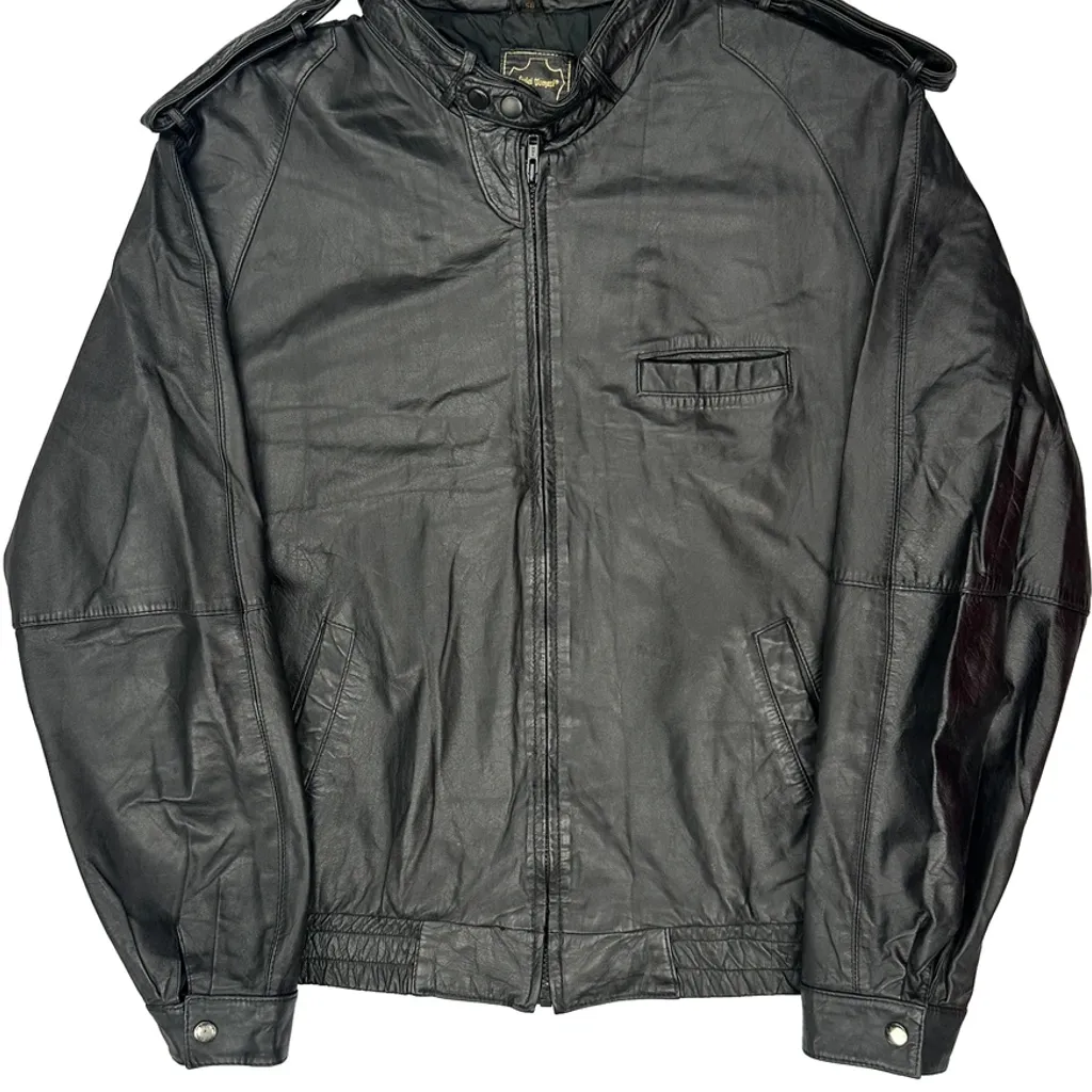 Luigi Tomasi Leather Jacket - 2XL Black Leather - Image 5