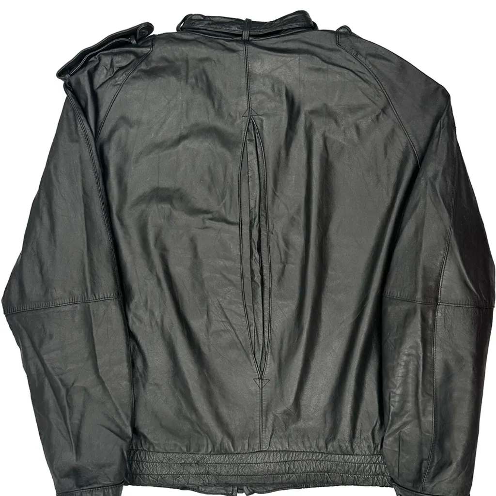 Luigi Tomasi Leather Jacket - 2XL Black Leather - Image 7