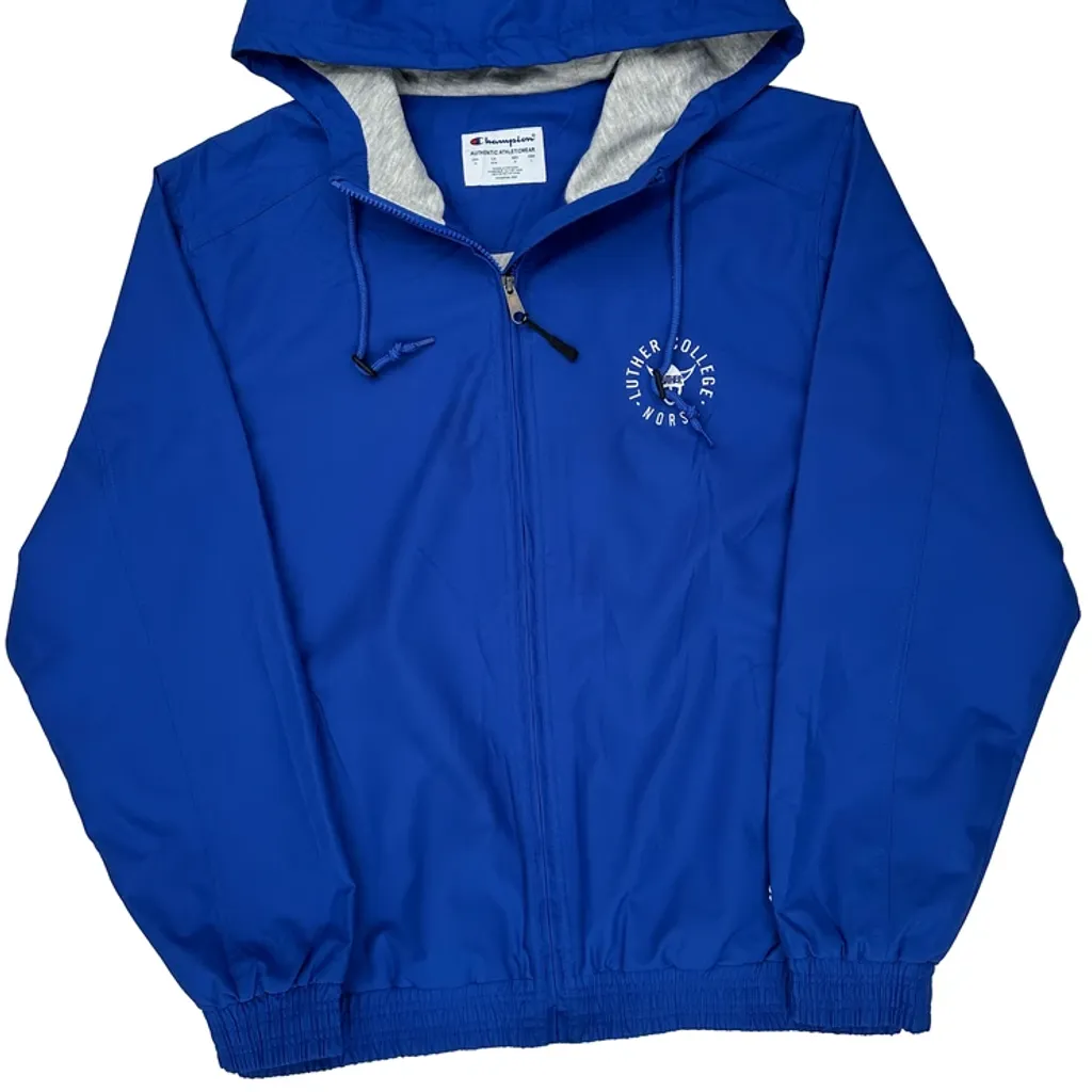 Luther College Norse Champion College Windbreaker - Medium Blue Polyester - Image 4