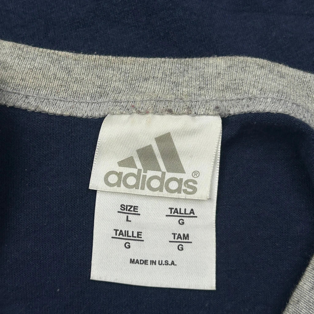 M&M Character Adidas Ringer T-Shirt - Large Blue Cotton - Image 4