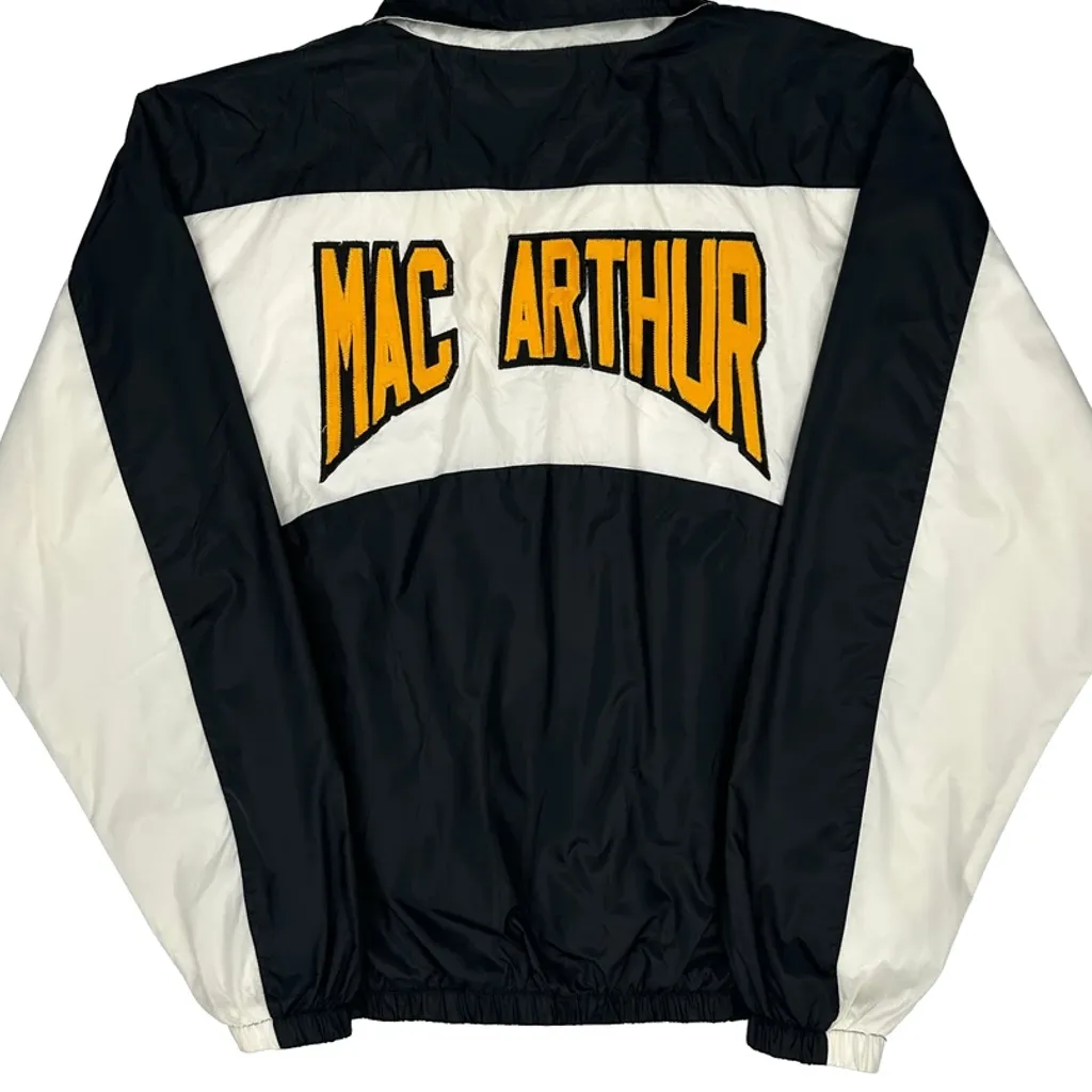 Mac Arthur Asics Track Jacket - Small Black & White Polyester - Image 6