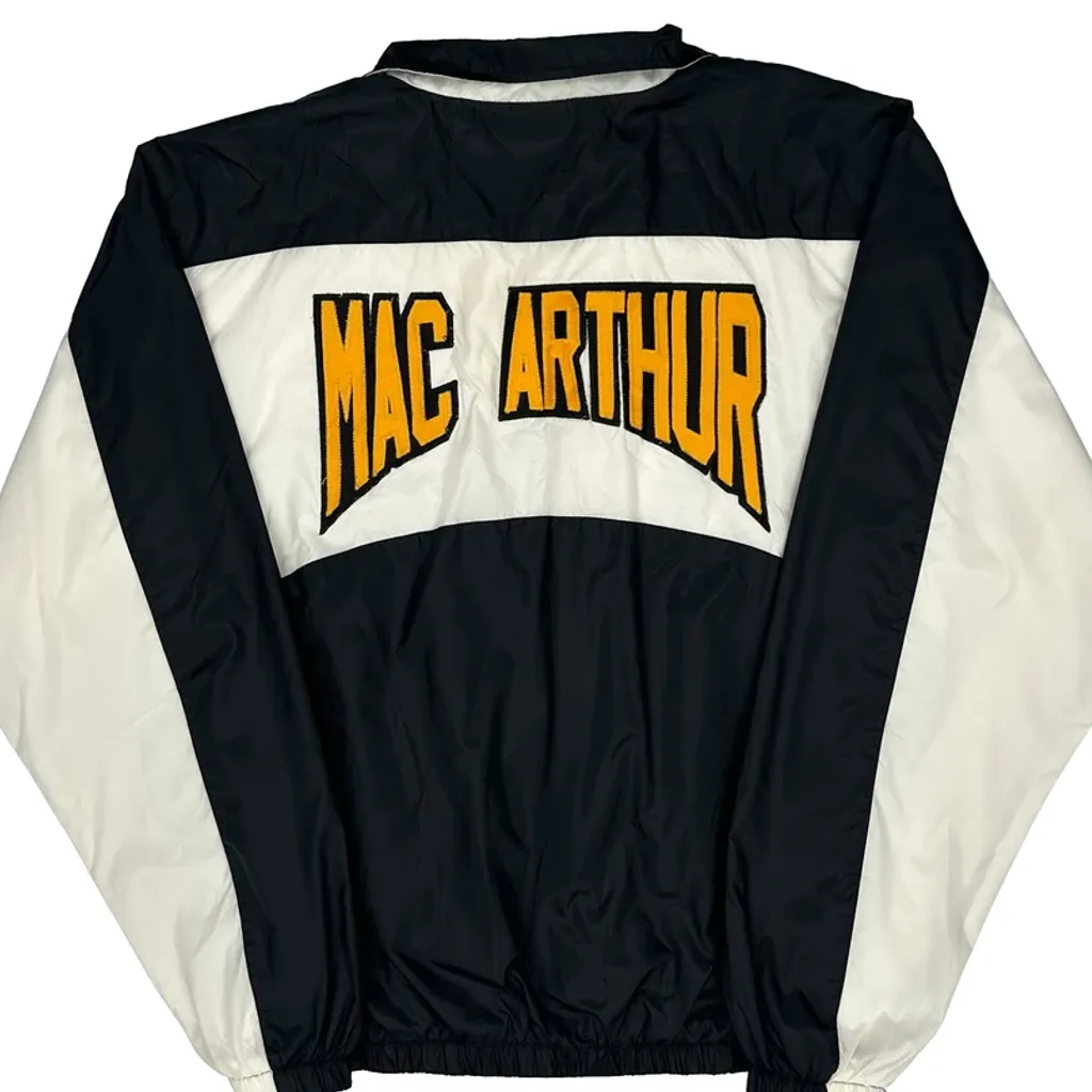 Mac Arthur Asics Track Jacket - Small Black & White Polyester - Image 7